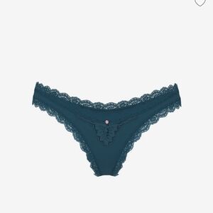 Victoria's Secret Deep Teal Brazilian Cut Bikini Lace Panty NWT